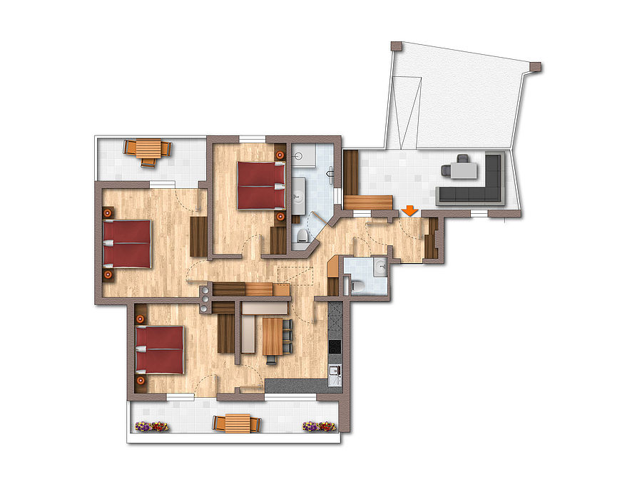 Floor plan for Apartment Maximilian
